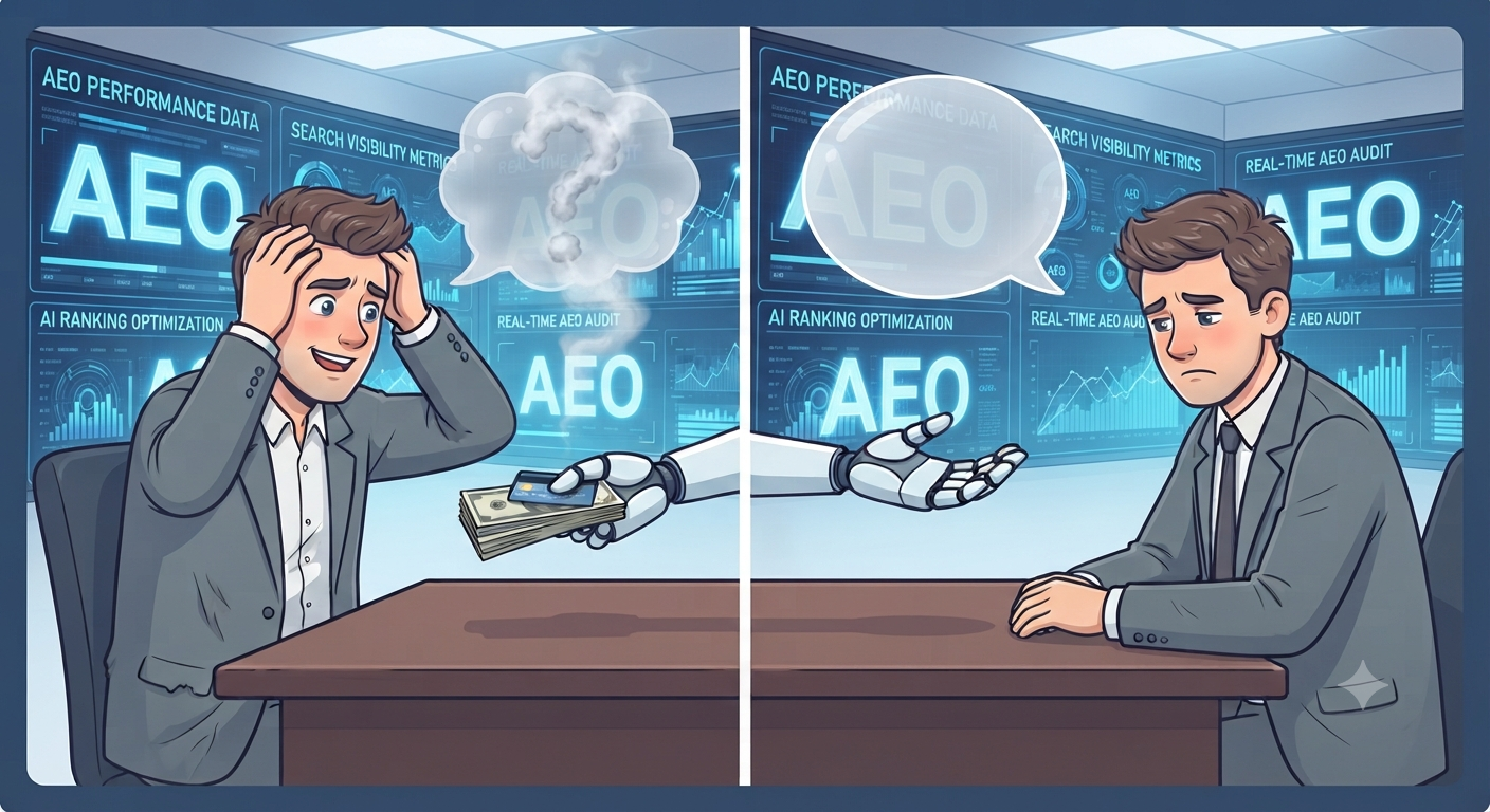 Why other AEO tools charge heavy fees but deliver no verifiable AI-visibility results